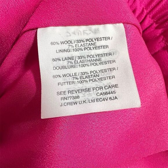 J. Crew Women's Wool Flannel Pink Ruffle Skirt Size 6 Barbiecore - Picture 4 of 5